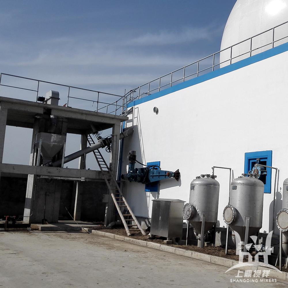 Special agitator for biogas (dry fermentation, wet fermentation)